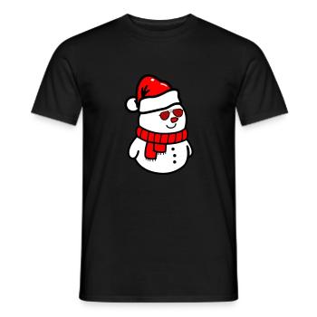 Schneemann Sonnenbrille - Männer T-Shirt - Schwarz - Vorne - AI Model Male 178 light (178cm)