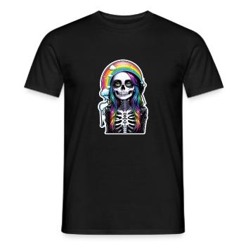 Halloween - Rock & Regenbogen - Männer T-Shirt - Schwarz - Vorne - AI Model Male 178 light (178cm)