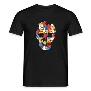 Puzzkull - Männer T-Shirt - Schwarz - Vorne - AI Model Male 178 light (178cm)