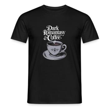 Dark Romantasy & Coffee - Männer T-Shirt - Schwarz - Vorne - AI Model Male 178 light (178cm)