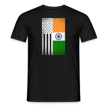 Indien Design für stolze indische Amerikaner - Männer T-Shirt - Schwarz - Vorne - AI Model Male 178 light (178cm)