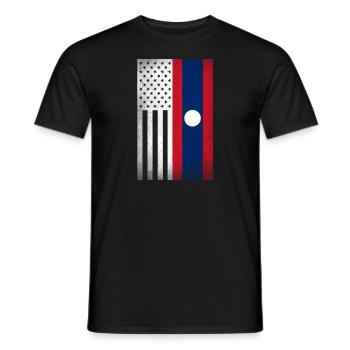 Laos Design für stolze laotische Amerikaner - Männer T-Shirt - Schwarz - Vorne - AI Model Male 178 light (178cm)