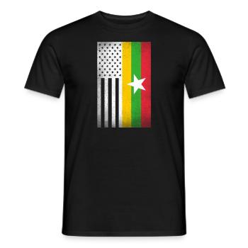 Myanmar Design für stolze burmesische Amerikaner - Männer T-Shirt - Schwarz - Vorne - AI Model Male 178 light (178cm)