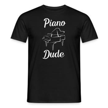 Piano Dude Piano Music Gifts for Pianists - Men's T-Shirt - black - Front - AI Model Male 178 light (178cm)