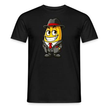 Cool Banane Mafia Gangster Dessin animé Élégant - T-shirt homme - noir - Devant - AI Model Male 178 light (178cm)