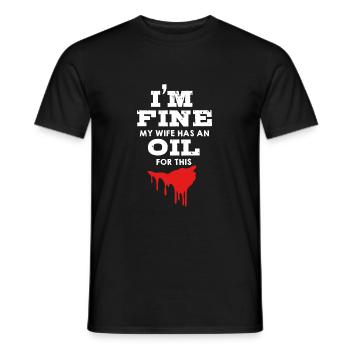 Essential oil - Men's T-Shirt - black - Front - AI Model Male 178 light (178cm)