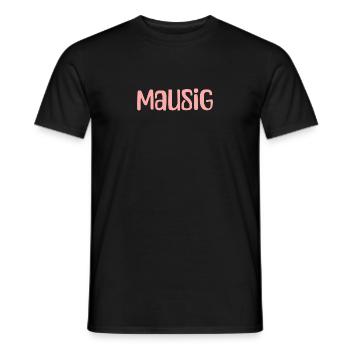 Mausig Rosa Rundschrift - Männer T-Shirt - Schwarz - Vorne - AI Model Male 178 light (178cm)