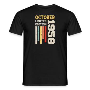 October 1958 - October 1958 Birthday Gift - Men's T-Shirt - black - Front - AI Model Male 178 light (178cm)