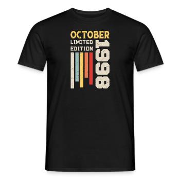 October 1998 - October 1998 Birthday Gift - Men's T-Shirt - black - Front - AI Model Male 178 light (178cm)