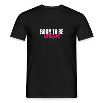 Born to be unique - Männer T-Shirt - Schwarz - Vorne - AI Model Male 178 light (178cm)