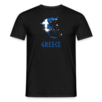 Greece - Männer T-Shirt - Schwarz - Vorne - AI Model Male 178 light (178cm)