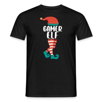 Weihnachts Elf Partnerlook Design Xmas Elfen - Männer T-Shirt - Schwarz - Vorne - AI Model Male 178 light (178cm)