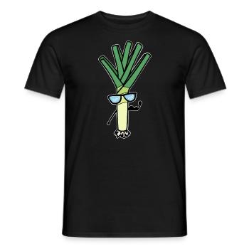 Poireau - T-shirt homme - noir - Devant - AI Model Male 178 light (178cm)
