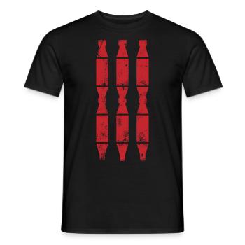 Bougies de l’Ombrie (drapeau) - T-shirt homme - noir - Devant - AI Model Male 178 light (178cm)