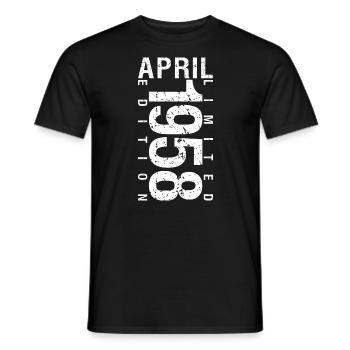 Avril 1958 Avril cadeau anniversaire 1958 - T-shirt homme - noir - Devant - AI Model Male 178 light (178cm)