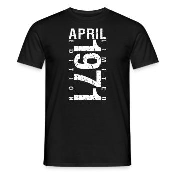 Avril 1971 Avril cadeau anniversaire 1971 - T-shirt homme - noir - Devant - AI Model Male 178 light (178cm)