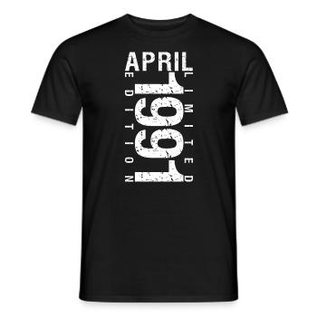 April 1991 April birthday gift 1991 - Men's T-Shirt - black - Front - AI Model Male 178 light (178cm)