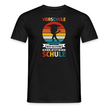 Schulkind Anfang Schulstart Geschenk - Männer T-Shirt - Schwarz - Vorne - AI Model Male 178 light (178cm)