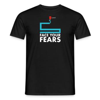 Lustige 90er 00er Jahre Crazy Maze Horror Jumpscare Prank - Männer T-Shirt - Schwarz - Vorne - AI Model Male 178 light (178cm)