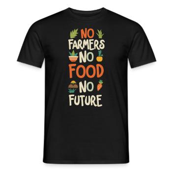 No Farmers No Food No Future Bauer Landwirt - Männer T-Shirt - Schwarz - Vorne - AI Model Male 178 light (178cm)