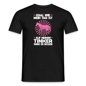 Tinker Pferd Reiter Geschenk - Männer T-Shirt - Schwarz - Vorne - AI Model Male 178 light (178cm)