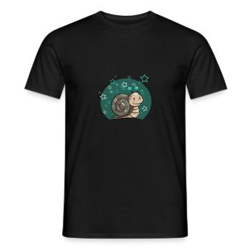 Schnecke mit Sternen - Männer T-Shirt - Schwarz - Vorne - AI Model Male 178 light (178cm)