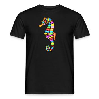 Seepferdchen Seepferd maritim Tier unter Wasser - Männer T-Shirt - Schwarz - Vorne - AI Model Male 178 light (178cm)