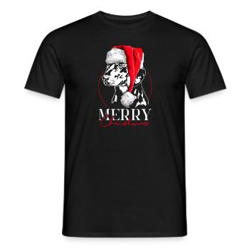 Santa Slovensky Kopov Merry Christmas Wilsigns - Men's T-Shirt - black - Front - AI Model Male 178 light (178cm)