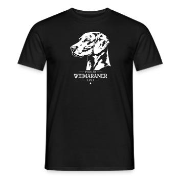 Weimaraner Dad Dogs Dog Hunting Dogs Wilsigns - Men's T-Shirt - black - Front - AI Model Male 178 light (178cm)