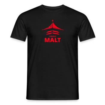 Single Malt Large Pagoda – Whisky Turntable - Men's T-Shirt - black - Front - AI Model Male 178 light (178cm)