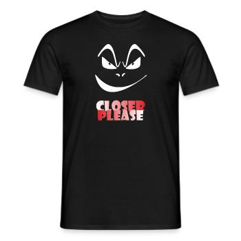 Just a little closer please, komm näher bitte - Männer T-Shirt - Schwarz - Vorne - AI Model Male 178 light (178cm)