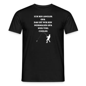 ICH BIN EIN COOLER ANGLER OPA - Männer T-Shirt - Schwarz - Vorne - AI Model Male 178 light (178cm)