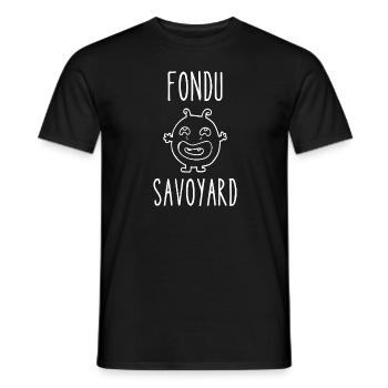 fondu savoyard - T-shirt homme - noir - Devant - AI Model Male 178 light (178cm)