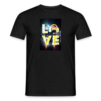Love Emergency dispatcher - Men's T-Shirt - black - Front - AI Model Male 178 light (178cm)