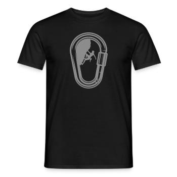 Silhouette grimpante en mousqueton - T-shirt homme - noir - Devant - AI Model Male 178 light (178cm)