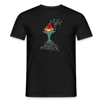 Temple - Men's T-Shirt - black - Front - AI Model Male 178 light (178cm)
