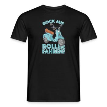 Bock auf Roller fahren Motorroller Scooter Outfit - Männer T-Shirt - Schwarz - Vorne - AI Model Male 178 light (178cm)