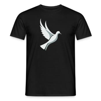 Dove of Peace - Men's T-Shirt - black - Front - AI Model Male 178 light (178cm)