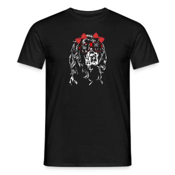 GORDON SETTER glasses funny dogs Wilsigns - Men's T-Shirt - black - Front - AI Model Male 178 light (178cm)