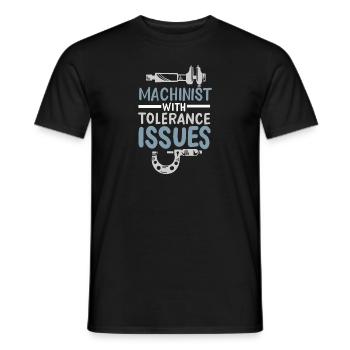 Cadeau d’ingénieur mécanicien machiniste - T-shirt homme - noir - Devant - AI Model Male 178 light (178cm)