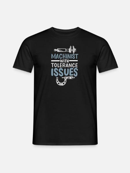 Machinist Maschinenbauer Ingenieur Geschenk - Männer T-Shirt - Schwarz