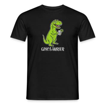 Ginosaurier - lustiger T-rex Dino mit Gin - Männer T-Shirt - Schwarz - Vorne - AI Model Male 178 light (178cm)