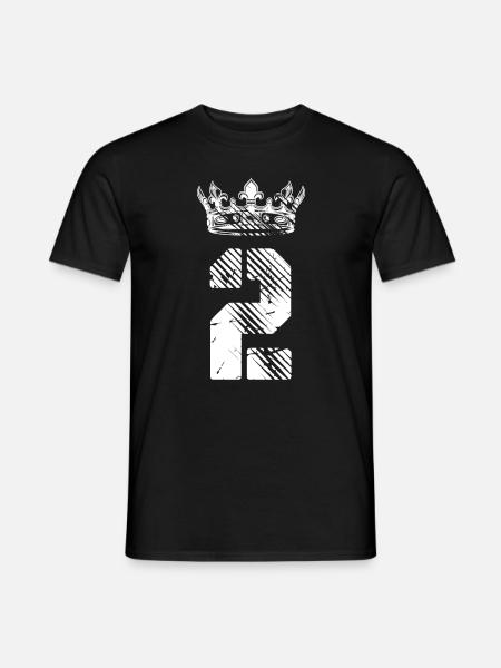 2 Couronne de numéros - T-shirt homme - noir