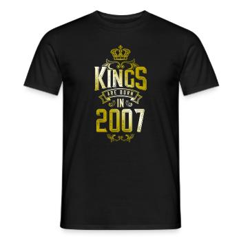 kings are born 2007 - Men's T-Shirt - black - Front - AI Model Male 178 light (178cm)