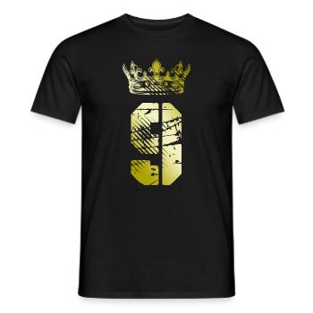 9 Zahl Krone - Männer T-Shirt - Schwarz - Vorne - AI Model Male 178 light (178cm)