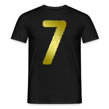 7 Number jersey - Men's T-Shirt - black - Front - AI Model Male 178 light (178cm)