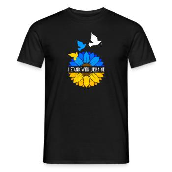Ukraine - Männer T-Shirt - Schwarz - Vorne - AI Model Male 178 light (178cm)