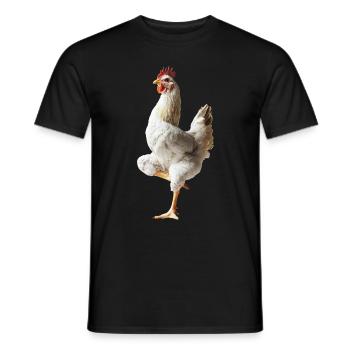 Huhn - Männer T-Shirt - Schwarz - Vorne - AI Model Male 178 light (178cm)