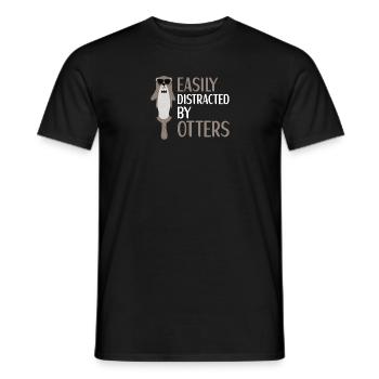 Otter Outfit Sea Otter Lovers - Men's T-Shirt - black - Front - AI Model Male 178 light (178cm)