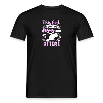 Tenue de loutre Amoureux de la loutre de mer - T-shirt homme - noir - Devant - AI Model Male 178 light (178cm)